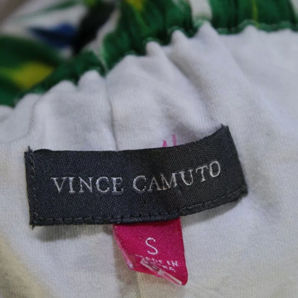 VINCE CAMUTO WOMEN'S STRAPLESS MAXI DRESS GREEN YELLOW BLUE SIZE SMALL - Picture 4 of 5